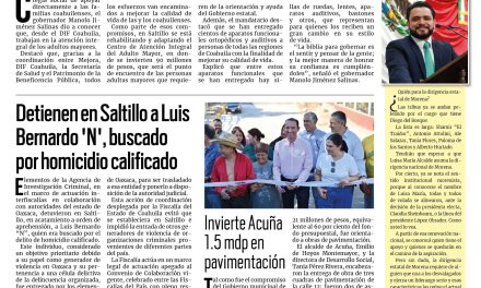 Portada RCG Fronteriza [8 de agosto de 2024] Brinda Coahuila atención integral a los adultos mayores; llevan programa ‘Vivo a propósito’ a centro de rehabilitación y más…