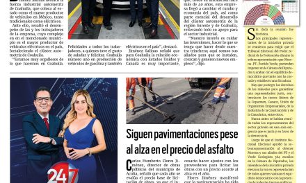 Portada RCG Fronteriza [29 de agosto de 2024] Destaca Coahuila como productor de vehículos eléctricos; invitan al Mitote Folklórico Acuña 2024 y más…