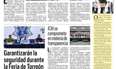 Portada RCG Lagunera [10 de agosto de 2024] Coahuila cuenta con pueblos y barrios mágicos: Manolo Jiménez; búsqueda de lagunero desaparecido seguirá hasta localizarlo y más…