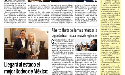 Portada RCG Lagunera [22 de agosto de 2024] Coahuila y Nuevo León dan seguimiento a acuerdos en seguridad; avanza iniciativa a favor de la protección animal y más…