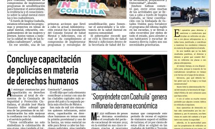 Portada RCG Media [17 de agosto de 2024] Inspira Coahuila refuerza programas de atención a salud mental; Invitan a inscribir candidaturas para el Premio al Mérito Deportivo y más…