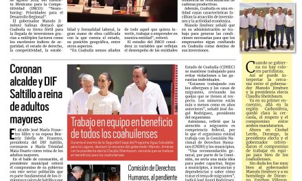 Portada RCG Media [25 de agosto de 2024] IMCO ubica a Coahuila en el Top 3 para aprovechar el nearshoring; Realizan Encuentro con Mujeres del Campo y más…