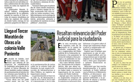 Portada RCG Media [26 de agosto de 2024] Iniciará Manolo Jiménez entrega de 500 mil paquetes escolares; llega el Tercer Maratón de Obras a la colonia Valle Poniente y más…