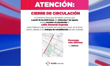 Informa Gobierno de Saltillo cierre de vialidades por repavimentación