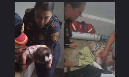 Llora mami, llora: policía de la CDMX salva a bebita de asfixiarse (video)