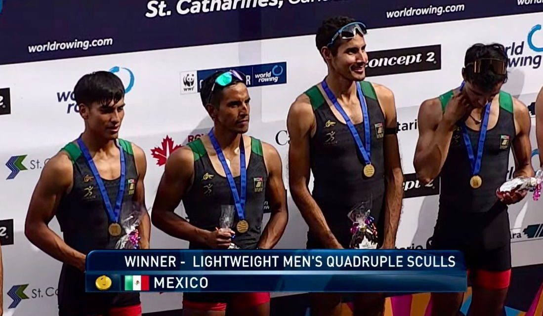 Equipo de México sorprende y se corona campeón mundial de remo
