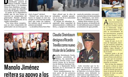 Portada RCG Carbonífera [07 septiembre de 2024] Avanza programa de abasto de Agua en la Carbonífera; Gran Cabalgata de Sabinas reúne a cientos de jinetes y más…