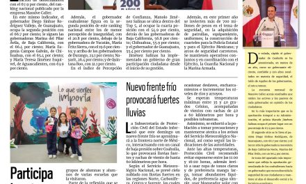 Portada RCG Carbonífera [22 de septiembre de 2024] Manolo Jiménez es el gobernador con la mejor aprobación en México; Identifican restos de dos mineros de ‘El Pinabete’ y más…