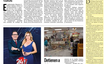 Portada RCG Centro [1 de septiembre de 2024] La coordinación es fundamental para la paz y la seguridad: Manolo Jiménez; Comerciantes de Monclova rebajan útiles escolares y más…