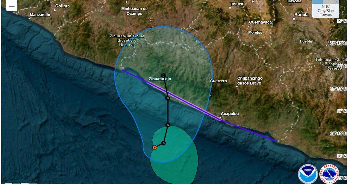 Resurge la tormenta tropical John  y amenaza con tocar tierra nuevamente en Guerrero