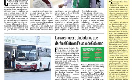 Portada RCG Lagunera [12 de septiembre de 2024] Manolo Jiménez entrega más de 500 obras sociales; entrega alcalde techumbre al poniente de Torreón  y más…
