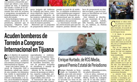 Portada RCG Lagunera [13 de septiembre de 2024] Inspira Coahuila empodera a las mujeres en el estado; realizan taller de gramática para servidores públicos y más…