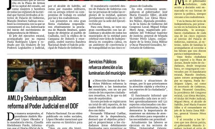 Portada RCG Lagunera [16 de septiembre de 2024] Celebra Coahuila la Independencia de México; celebran aniversario de la Universidad Tecnológica de Torreón y más…