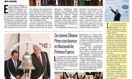 Portada RCG Media [19 de septiembre de 2024] Manolo Jiménez se reúne con alcaldes electos de la región Desierto; celebra Cabildo de Saltillo 100 años del Club Rotario y más…