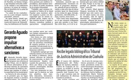 Portada RCG Carbonífera [10 de octubre de 2024] Centros de Salud en Coahuila listos para brindar atención; confirman tercer deceso por dengue en la región Carbonífera y más…