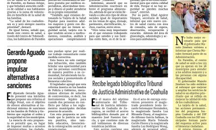 Portada RCG Centro [10 de octubre de 2024] Centros de Salud en Coahuila listos para brindar atención; ponen en venta residencia de Alonso Ancira y más…