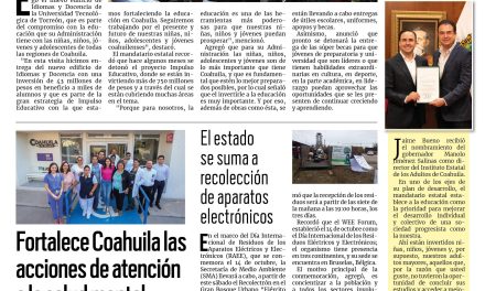 Portada RCG Fronteriza [12 de octubre de 2024] Manolo Jiménez inicia y entrega obras en la Laguna; arranca programa de mejoramiento genético y más…