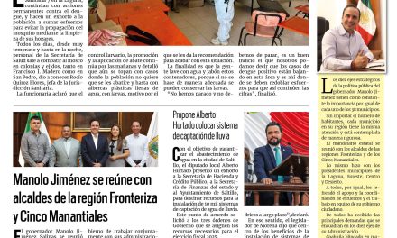 Portada RCG Lagunera [18 de octubre de 2024] Mantienen acciones contra el dengue en la Laguna; anuncia Dirección de Turismo el Sotol Fest Torreón 2024 y más…