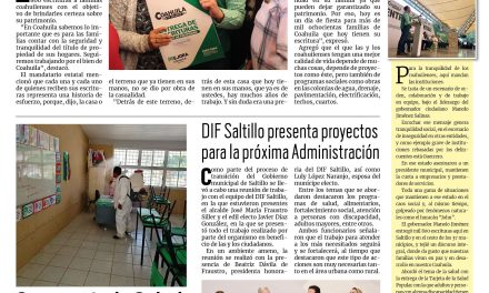 Portada RCG Media [09 de octubre de 2024] Manolo Jiménez entrega más de mil 800 escrituras a familias; se gradúa la séptima generación de la Academia de la Policía en Saltillo y más…