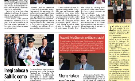 Portada RCG Media [22 de octubre de 2024] Coahuila continúa con el programa de Impulso Educativo; Inegi coloca a Saltillo como la capital más segura y más…