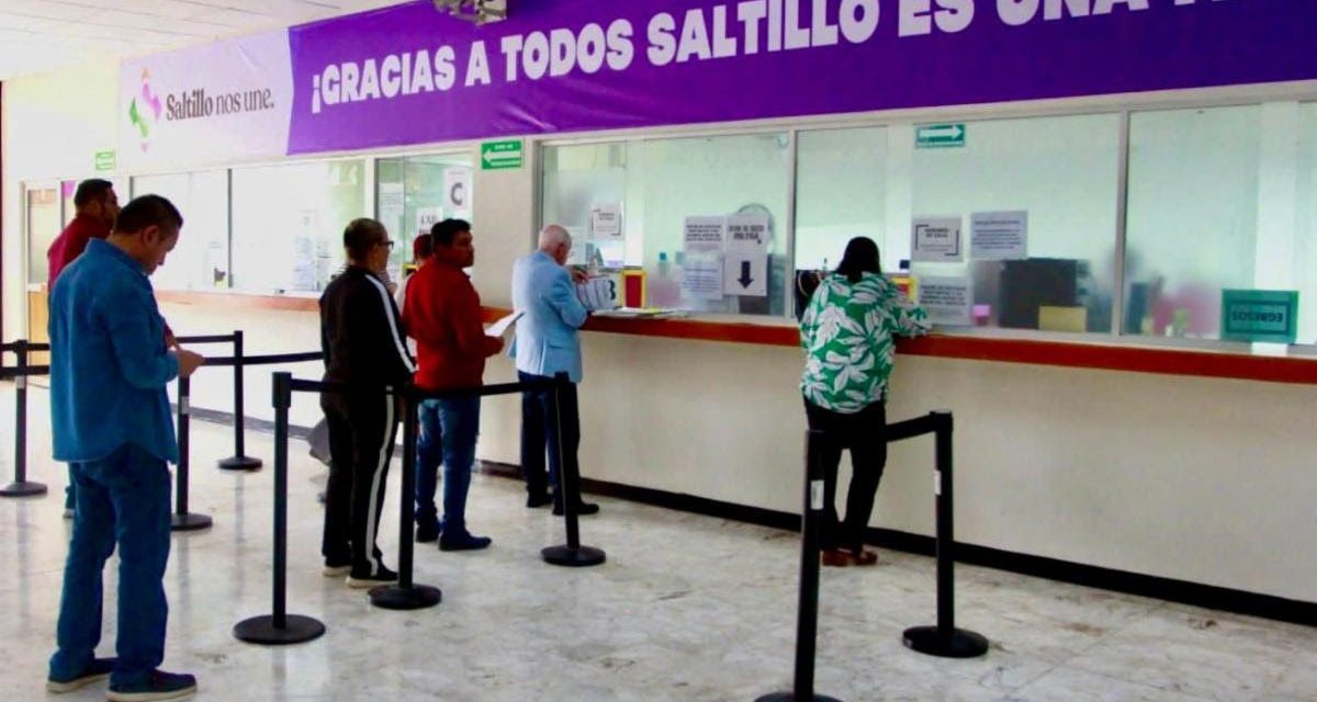 Ayuntamiento de Saltillo autoriza recargos de predial a peso