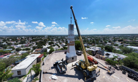 Avanzan obras de la Cruz Monumental de Acuña; medirá 22 metros