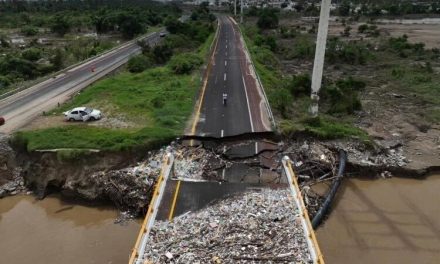 Colapsa Viaducto-Diamante en Acapulco tras el paso del huracán ‘John’
