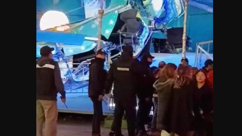 Accidente de juego mecánico en feria de Pachuca deja a 9 personas lesionadas