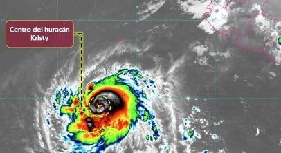Crece el huracán Kristy a categoría 2 en el Pacífico, sin embargo deja de afectar a México