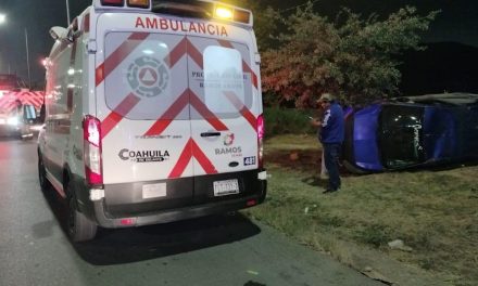 Se registró una volcadura en Ramos Arizpe