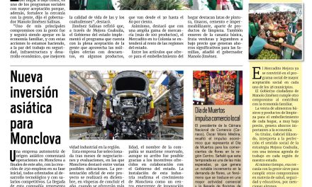 Portada RCG Centro [2 de noviembre de 2024] ‘Beneficiamos la economía de las familias con el Mercadito Mejora’; realizarán Feria Navideña para pequeños negocios en Monclova y más…