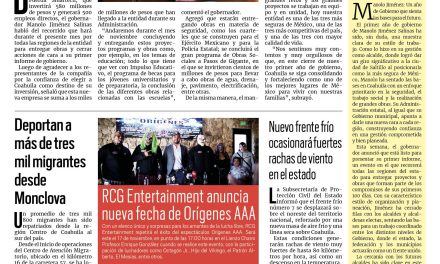 Portada RCG Centro [05 de noviembre de 2024] Manolo Jiménez alista su primer informe de Gobierno; regresarán ante el juez presuntos asaltantes y más…