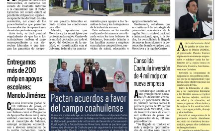 Portada RCG Centro [08 de noviembre de 2024] Gobierno de Coahuila estará al pendiente de quiebra de AHMSA; encuentran a hombre en estado de descomposición y más…