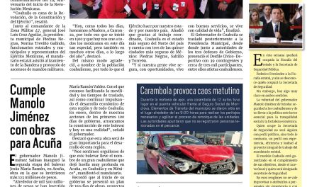 Portada RCG Centro [21 de noviembre de 2024] Celebra Coahuila el 114 aniversario de la Revolución Mexicana; concluye proceso contra implicados en muerte de osezno y más…
