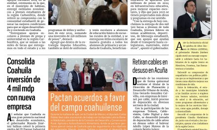Portada RCG Fronteriza [08 de noviembre de 2024] Entregamos más de 200 mdp en apoyos escolares: Manolo Jiménez; supervisan respuesta en simulacros de incendio y más…