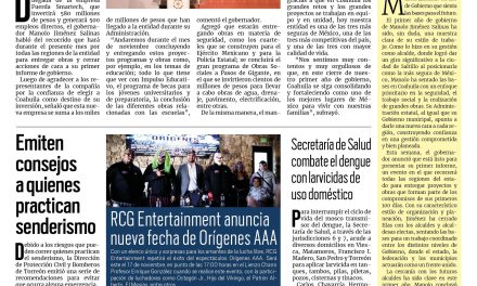 Portada RCG Lagunera [05 de noviembre de 2024] Manolo Jiménez alista su primer informe de Gobierno; detienen a involucrados en riña y más…