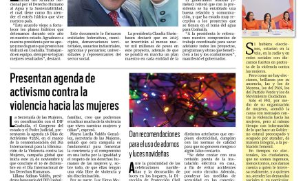 Portada RCG Lagunera [26 de noviembre de 2024] Firma Coahuila Acuerdo Nacional por el Derecho al Agua; Simas se encargará de cloración de Agua Saludable para la Laguna y más…