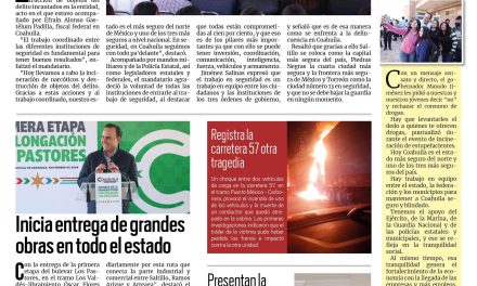 Portada RCG Media [16 de noviembre de 2024] Coordinación en seguridad, fundamental para tener paz: gobernador de Coahuila; Activan cajeros del sistema NET y más…