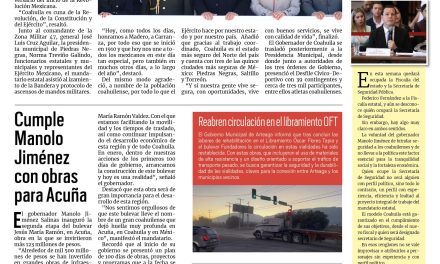 Portada RCG Media [21 de noviembre de 2024] Celebra Coahuila el 114 aniversario de la Revolución Mexicana; cumple Manolo Jiménez con obras para Acuña y más…