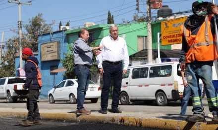 Chema Fraustro supervisa recarpeteo del bulevar Eulalio Gutiérrez