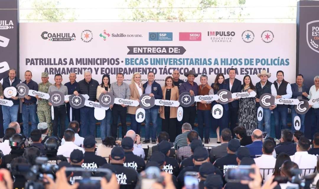 Manolo Jiménez fortalece seguridad con más patrullas, equipo y becas