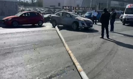Mujer protagoniza aparatoso accidente en V. Carranza
