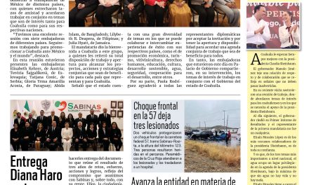 Portada RCG Carbonífera [3 de diciembre de 2024] Fortalece Coahuila sus relaciones internacionales; llaman a prevenir accidentes en las carreteras y más…