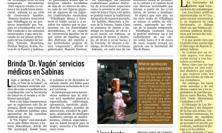 Portada RCG Carbonífera [8 de diciembre de 2024] VillaMagia es un éxito en todas las regiones de Coahuila; Prebanquetazo Comercial de Sabinas, un éxito y más…