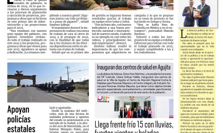 Portada RCG Carbonífera [19 de diciembre de 2024] Encabeza Manolo Jiménez última reunión de gabinete del 2024; Suman esfuerzos bomberos de la Carbonífera para sofocar incendio y más…
