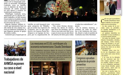 Portada RCG Centro [2 de diciembre de 2024] VillaMagia Coahuila 2024 enciende la Navidad; listos los comercios para la temporada navideña y más…
