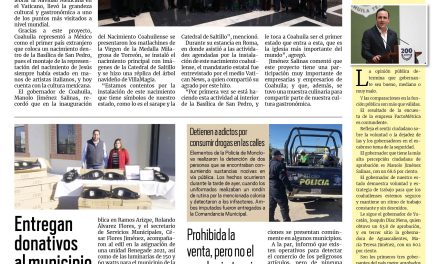 Portada RCG Centro [24 de diciembre de 2024] Destaca Coahuila en la Navidad Mexicana en el Vaticano; entregan donativos al municipio de Ocampo y más…