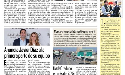 Portada RCG Centro [29 de diciembre de 2024] 2024, el año de grandes inversiones en Coahuila; Encuentra DIF a 50 adultos mayores en total abandono en la región y más…