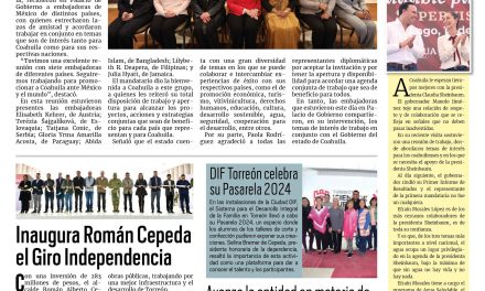 Portada RCG Lagunera [3 de diciembre de 2024] Fortalece Coahuila sus relaciones internacionales; inaugura Román Cepeda el Giro Independencia y más…
