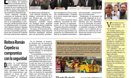 Portada RCG Lagunera [7 de diciembre de 2024] Concluyen comparecencias del equipo de Manolo Jiménez: avanza proceso de entrega-recepción en Simas Torreón y más…